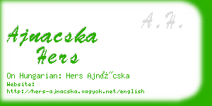 ajnacska hers business card